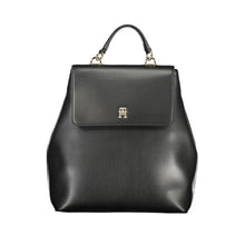 Load image into Gallery viewer, Tommy Hilfiger Eco-Chic Black Backpack with Automatic Closure
