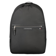 Load image into Gallery viewer, Tommy Hilfiger Elegant Black Laptop Backpack with Contrasting Details
