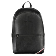 Load image into Gallery viewer, Tommy Hilfiger Elegant Black Urban Backpack with Contrast Details
