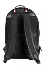 Load image into Gallery viewer, Tommy Hilfiger Sleek Urban Black Backpack with Contrasting Details
