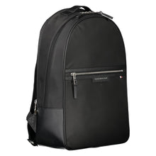 Load image into Gallery viewer, Tommy Hilfiger Elegant Black Laptop Backpack with Contrasting Details
