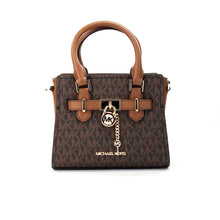 Load image into Gallery viewer, Michael Kors Hamilton XS Small Brown PVC Leather Satchel Crossbody Bag Purse
