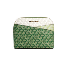 Load image into Gallery viewer, Michael Kors Jet Set Fern Green Medium Signature PVC X Dome Crossbody Bag
