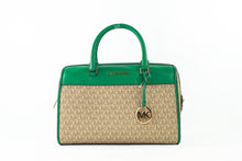 Load image into Gallery viewer, Michael Kors Travel Medium Palmetto Green Signature Duffle Crossbody Bag Purse
