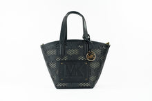 Load image into Gallery viewer, Michael Kors Kimber Small Black Leather 2-in-1 Zip Tote Messenger Bag Purse
