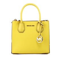 Load image into Gallery viewer, Michael Kors Mercer Medium Daffodil Pebble Leather Messenger Crossbody Bag Purse
