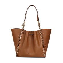 Load image into Gallery viewer, Michael Kors Mina Large Luggage Leather Belted Chain Inlay Tote Bag
