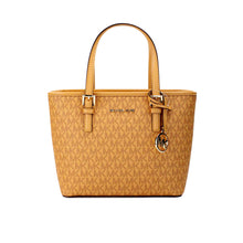 Load image into Gallery viewer, Michael Kors Jet Set Cider PVC Leather XS Carryall Top Zip Tote Bag Purse
