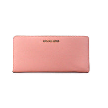 Load image into Gallery viewer, Michael Kors Jet Set Travel Large Primrose Leather Continental Wristlet Wallet
