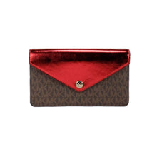 Load image into Gallery viewer, Michael Kors Jet Set Travel Crimson Small Flap Clutch Crossbody Bag
