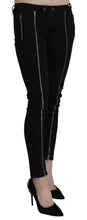 Load image into Gallery viewer, Dolce &amp; Gabbana Black Low Waist Zipper Cropped Skinny Denim Pants

