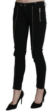 Load image into Gallery viewer, Dolce &amp; Gabbana Black Low Waist Zipper Cropped Skinny Denim Pants
