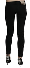 Load image into Gallery viewer, Dolce &amp; Gabbana Black Low Waist Zipper Cropped Skinny Denim Pants
