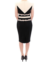 Load image into Gallery viewer, Cavalli Elegant Sheath Lace Dress in Black and Beige
