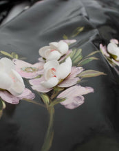 Load image into Gallery viewer, Dolce &amp; Gabbana Black patent floral HANDPAINTED dress
