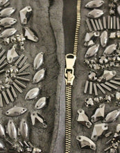 Load image into Gallery viewer, Dolce &amp; Gabbana Black floral crystal embedded dress
