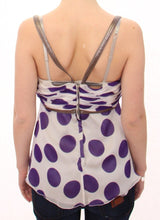 Load image into Gallery viewer, Dolce &amp; Gabbana Elegant Polka Dotted Silk Blouse with Leather Detailing
