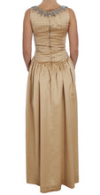 Load image into Gallery viewer, Dolce &amp; Gabbana Beige Crystal Embellished Full Length Dress
