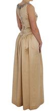 Load image into Gallery viewer, Dolce &amp; Gabbana Beige Crystal Embellished Full Length Dress
