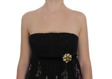 Load image into Gallery viewer, Dolce &amp; Gabbana Multicolor Rose &amp; Key Print Maxi Dress with Crystal
