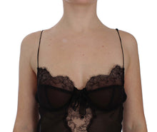 Load image into Gallery viewer, Dolce &amp; Gabbana Elegant Black Silk Lace Lingerie Chemise
