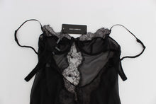 Load image into Gallery viewer, Dolce &amp; Gabbana Elegant Black Silk Lace Lingerie Chemise
