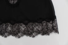 Load image into Gallery viewer, Dolce &amp; Gabbana Elegant Black Silk Lace Lingerie Chemise
