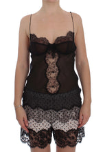 Load image into Gallery viewer, Dolce &amp; Gabbana Elegant Black Silk Lace Lingerie Chemise
