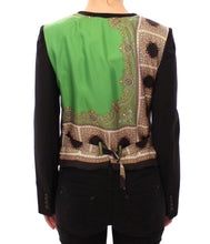 Load image into Gallery viewer, Dolce &amp; Gabbana Elegant Silk-Blend Black Blazer with Scarf Back Detail
