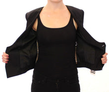 Load image into Gallery viewer, Dolce &amp; Gabbana Elegant Silk-Blend Black Blazer with Scarf Back Detail
