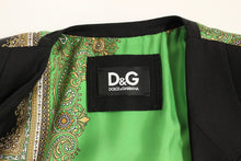 Load image into Gallery viewer, Dolce &amp; Gabbana Elegant Silk-Blend Black Blazer with Scarf Back Detail

