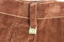 Load image into Gallery viewer, Dolce &amp; Gabbana Brown Corduroys Straight Logo Casual Pants
