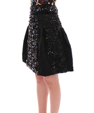 Load image into Gallery viewer, Dolce &amp; Gabbana Black Crystal Embellished Masterpiece Skirt
