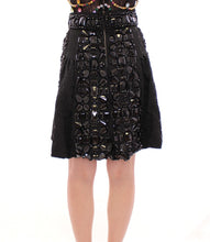 Load image into Gallery viewer, Dolce &amp; Gabbana Black Crystal Embellished Masterpiece Skirt
