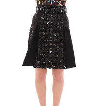 Load image into Gallery viewer, Dolce &amp; Gabbana Black Crystal Embellished Masterpiece Skirt
