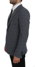 Load image into Gallery viewer, Dolce &amp; Gabbana Blue Checkered Slim Fit Blazer Jacket
