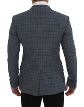 Load image into Gallery viewer, Dolce &amp; Gabbana Blue Checkered Slim Fit Blazer Jacket
