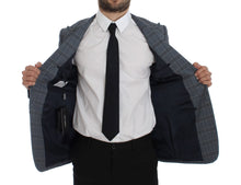 Load image into Gallery viewer, Dolce &amp; Gabbana Blue Checkered Slim Fit Blazer Jacket
