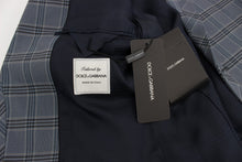 Load image into Gallery viewer, Dolce &amp; Gabbana Blue Checkered Slim Fit Blazer Jacket
