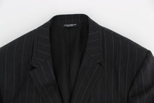 Load image into Gallery viewer, Dolce &amp; Gabbana Chic Gray Striped Wool Blazer Jacket
