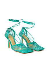 Load image into Gallery viewer, Bottega Veneta Elegant Green Stretch Leather-Trimmed Pumps
