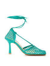 Load image into Gallery viewer, Bottega Veneta Elegant Green Stretch Leather-Trimmed Pumps
