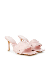 Load image into Gallery viewer, Bottega Veneta Elegant Pink Leather Sandal Mules
