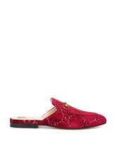 Load image into Gallery viewer, Gucci Elegant Red Velvet Slip-On Flats
