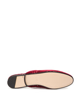 Load image into Gallery viewer, Gucci Elegant Red Velvet Slip-On Flats
