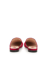 Load image into Gallery viewer, Gucci Elegant Red Velvet Slip-On Flats
