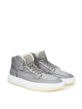 Load image into Gallery viewer, MM6 Maison Margiela Elevated Grey High-Top Fur-Lined Sneakers
