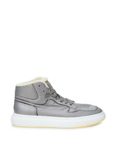 Load image into Gallery viewer, MM6 Maison Margiela Elevated Grey High-Top Fur-Lined Sneakers
