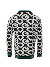 Load image into Gallery viewer, Dolce &amp; Gabbana Elegant Black Wool Sweater with White Logo Detail
