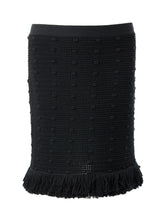 Load image into Gallery viewer, Bottega Veneta Elegant Black Cotton Skirt with Pompom Details
